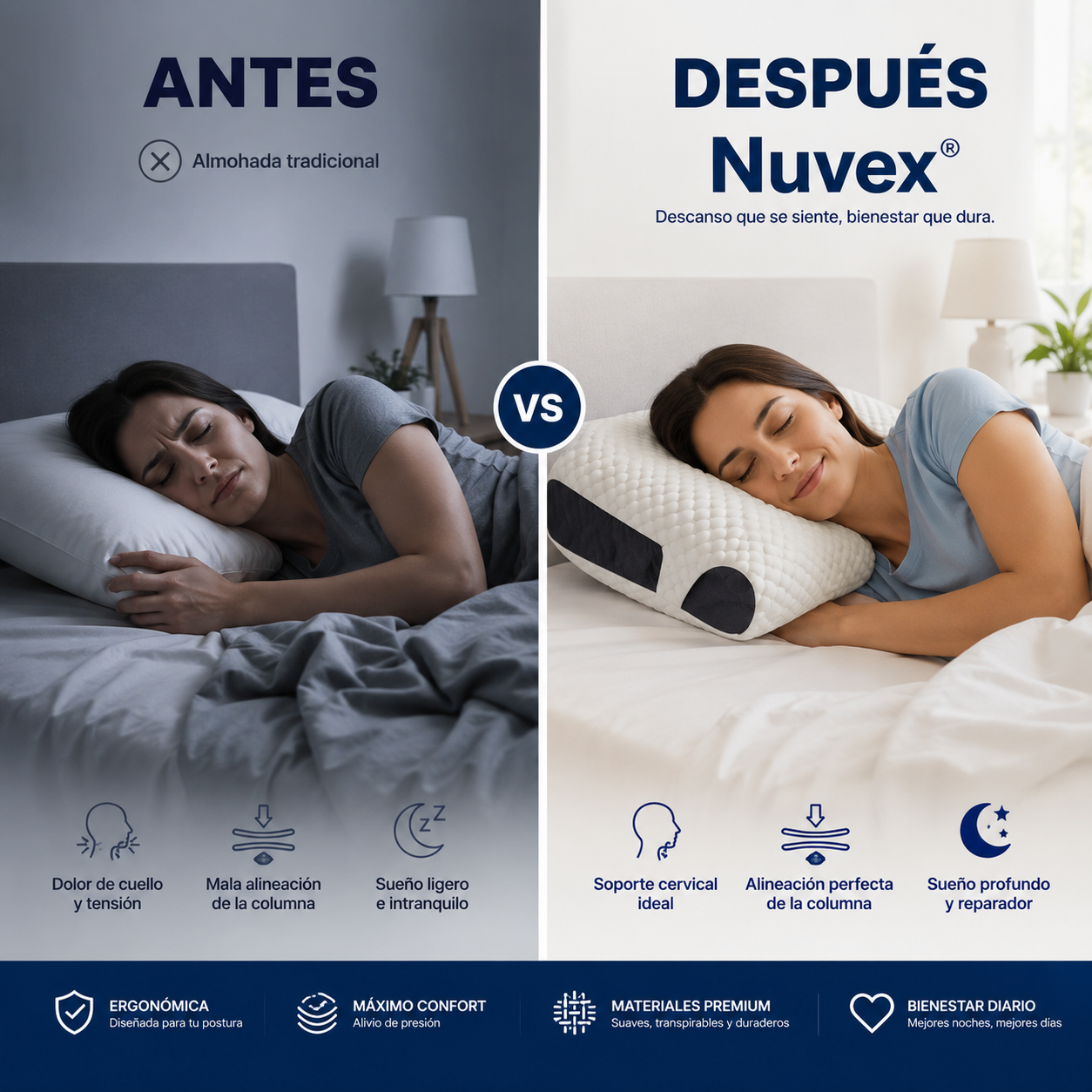 Nuvex® - Almohada Cervical 3D