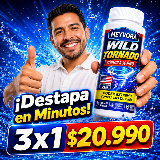 Pack 3x1 Polvo Destapa Cañerías-Fórmula X-PRO activa que destapa cañerías tapadas