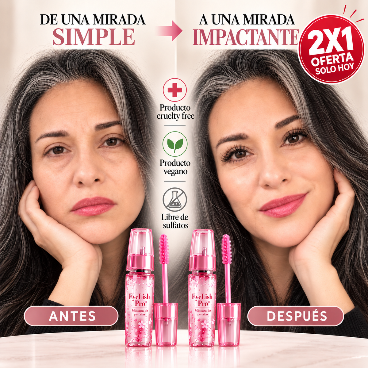Despierta tu mirada — EyeLish Pro™ Transparente, efecto volumen (2x1)